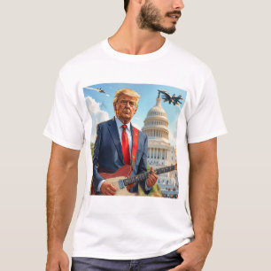 Camiseta Donald Trump tocando guitarra eléctrica en el Capi