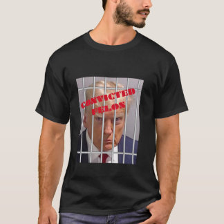 Camiseta Donald Trump, un delincuente convicto tras las rej