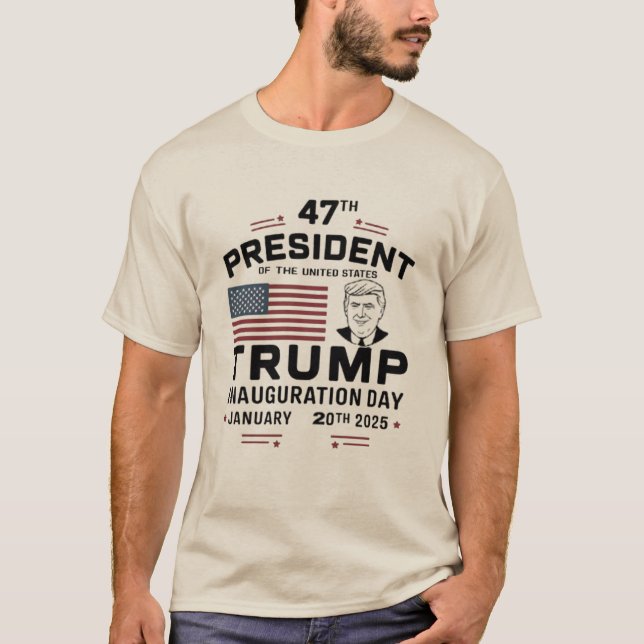 Camiseta Donald Trump Vance Día de la Inauguración 2025 Mem (Anverso)