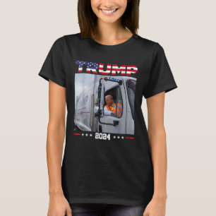 Camiseta Donald Trump viaja en camión de basura - camión de