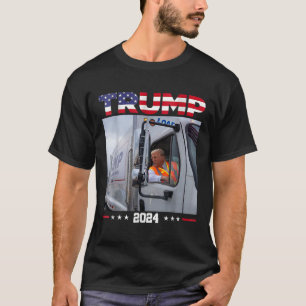 Camiseta Donald Trump viaja en camión de basura - camión de