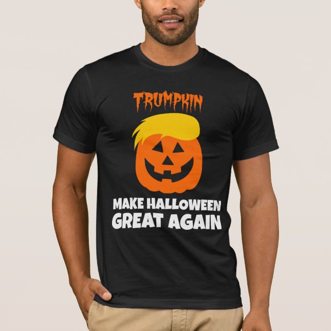 Camiseta Donald Trumpkin hace Halloween grande otra vez (Anverso)