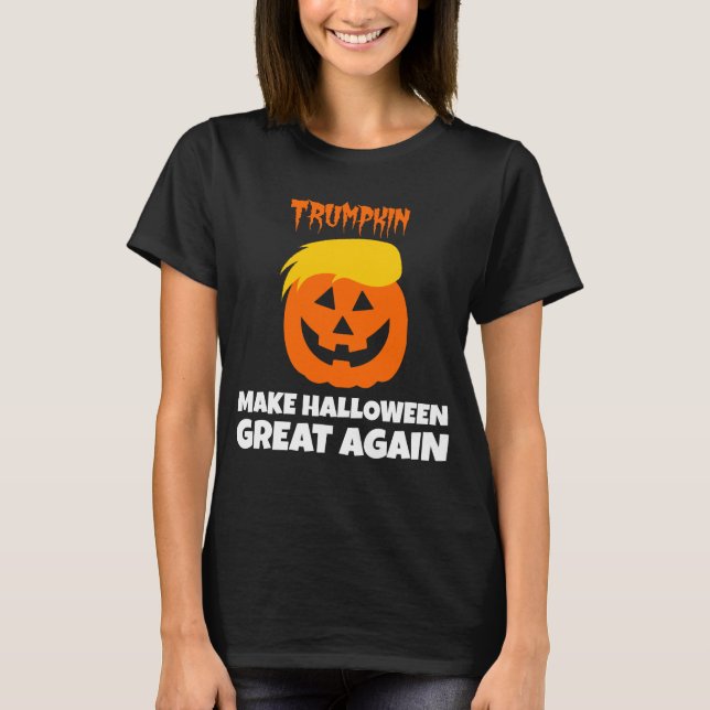 Camiseta Donald Trumpkin hace Halloween grande otra vez (Anverso)