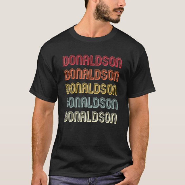 Camiseta DONALDSON Gift Surname Funny Retro Vintage Birthda (Anverso)