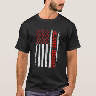 Camiseta Donante de sangre Bandera Americana Ser un orgullo
