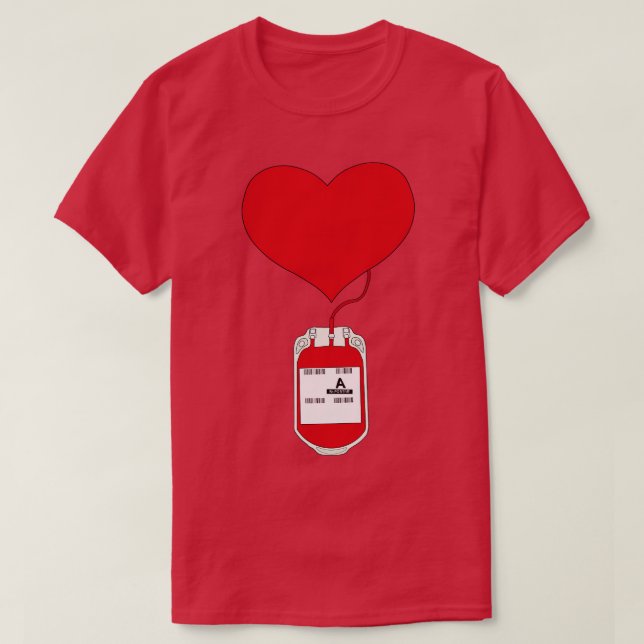 Camiseta Donar sangre es un acto de amor (Diseño del anverso)