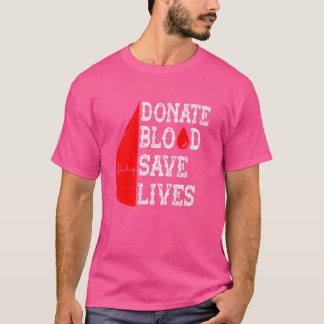Camiseta Donar sangre salva vidas Día Mundial de Donantes d