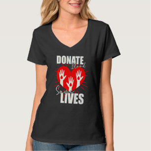 Camiseta Donar sangre salva vidas salvador de vida Sangre