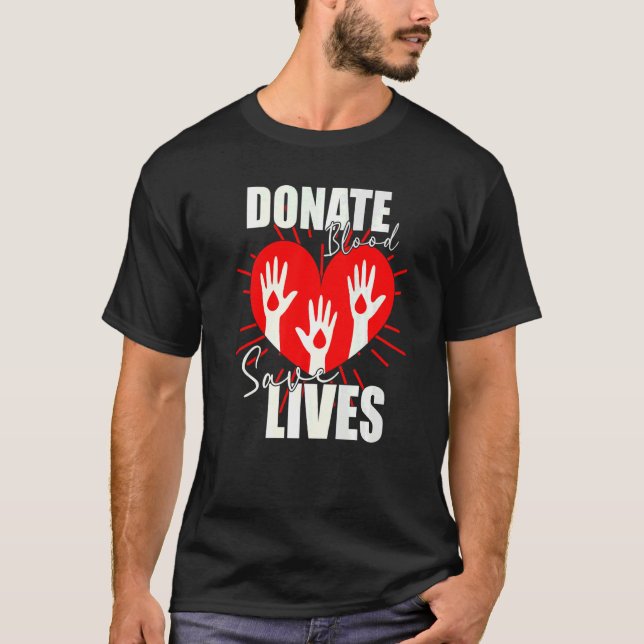 Camiseta Donar sangre salva vidas salvador de vida Sangre (Anverso)