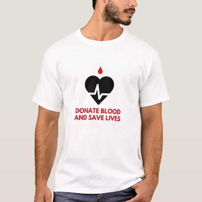 Camiseta donar sangre y salvar vidas (Anverso)