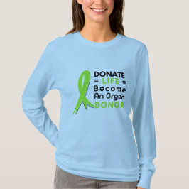 Camiseta Donar Vida La Donación de Órganos Salva Vidas, Tra
