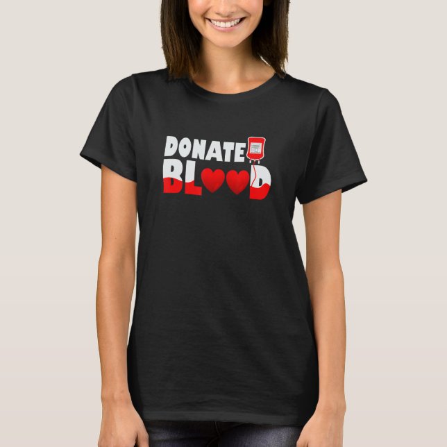 Camiseta Donate Blood Plasma Donation Cool Blood Donor (Anverso)