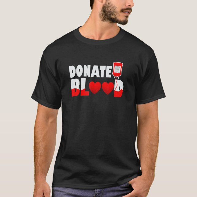 Camiseta Donate Blood Plasma Donation Cool Blood Donor (Anverso)