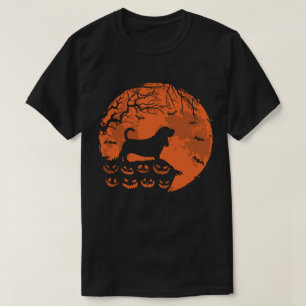 Camiseta Donativo De Hound Basset Y Moon Halloween Perro Lo
