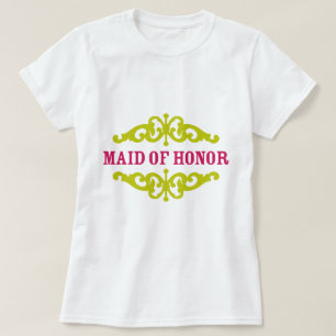 Camiseta doncella de honor (Hot Pink & Chartreuse)