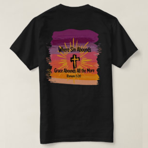 Camiseta Donde Abunda el Pecado Abunda la Gracia Cruz Atard