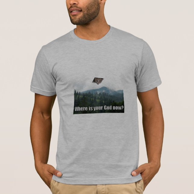 Camiseta Donde ahora está su dios (Anverso)