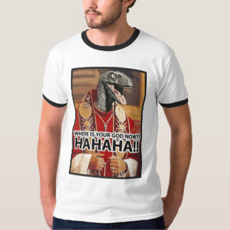 Camiseta ¿Dónde ahora está su dios? (Rapaz)