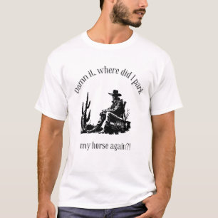 Camiseta ¿Dónde aparco mi caballo?