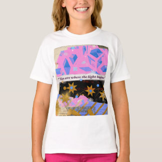 Camiseta Donde comienza la luz – Pink Gold Art Tee