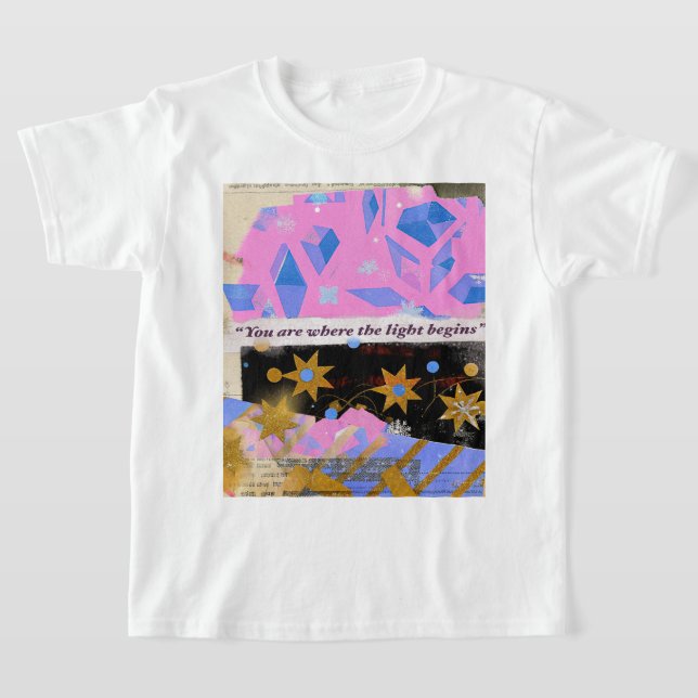 Camiseta Donde comienza la luz – Pink Gold Art Tee (Distribución)