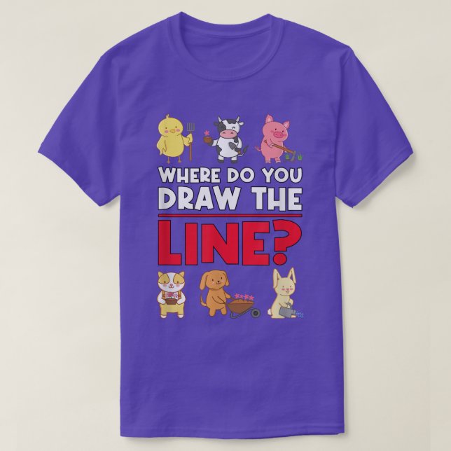 Camiseta ¿Dónde Dibuja La Línea Vegetable Fu (Diseño del anverso)