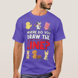 Camiseta ¿Dónde Dibuja La Línea Vegetable Fu