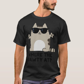Camiseta Donde El Pawty En El Cute Fiesta Cat Pun