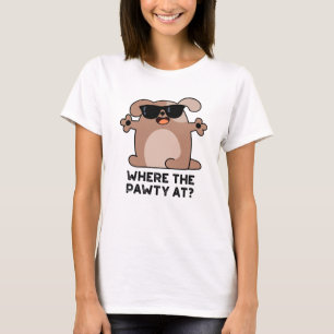 Camiseta Donde El Pawty En El Divertido Perro Doggie Pun