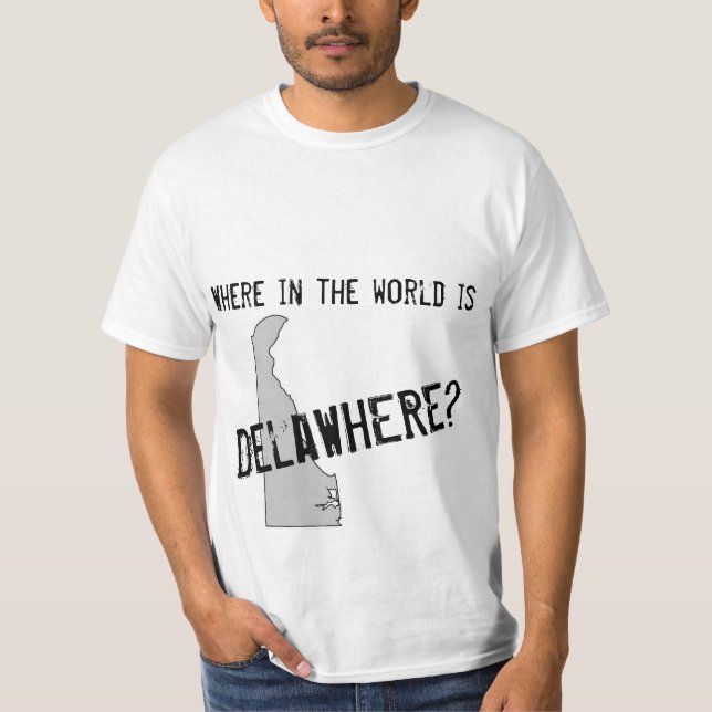 Camiseta ¿Dónde está Delawhere? (Anverso)