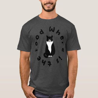 Camiseta ¿Dónde está el diseño de gato divertido de comida