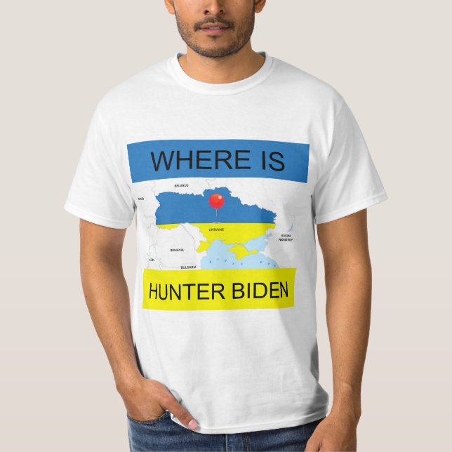 Camiseta ¿Dónde está Hunter Biden? (Anverso)