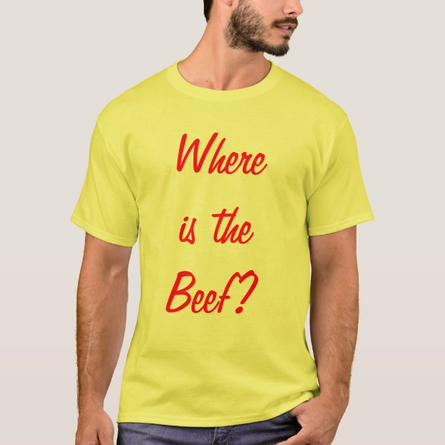 Camiseta ¿Dónde está la carne de vaca? (Anverso)