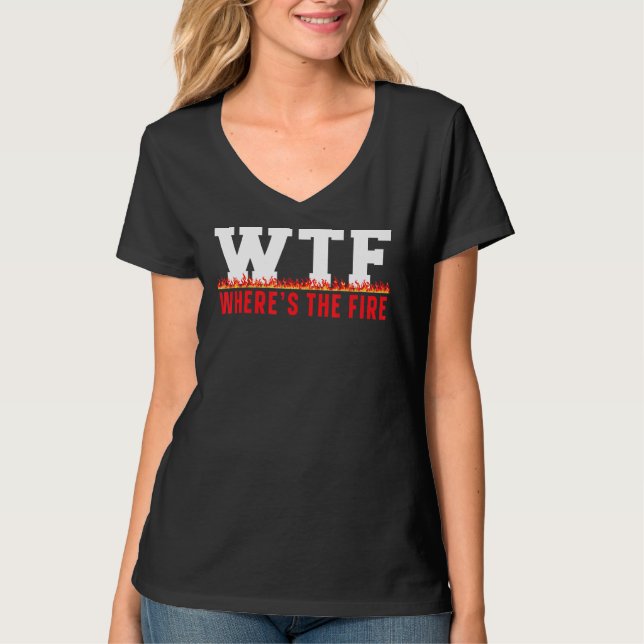 Camiseta ¿Dónde está la chimenea de bomberos? (Anverso)