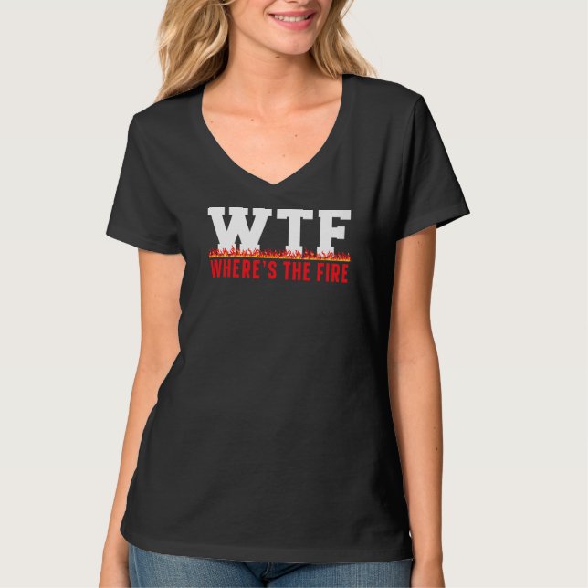 Camiseta ¿Dónde está la chimenea de bomberos? (Anverso)