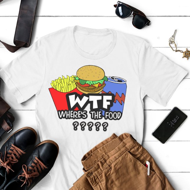 Camiseta ¿Dónde está la comida divertida? (Subido por el creador)