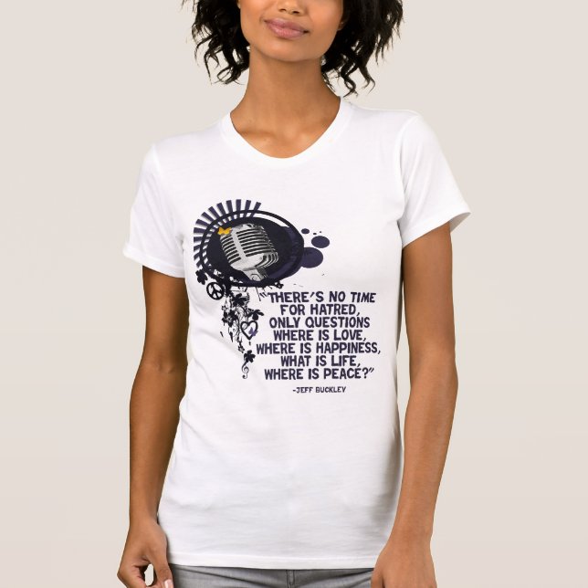 Camiseta ¿Dónde está la paz? (Anverso)