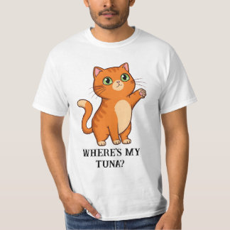 Camiseta ¿Dónde está mi atún? Gato de corte