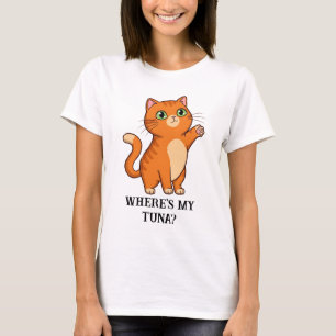 Camiseta ¿Dónde está mi atún? Gato de corte