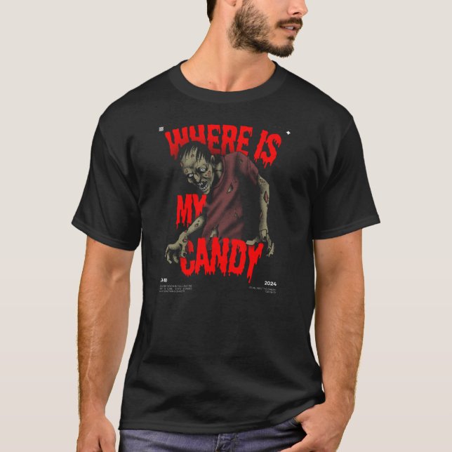 Camiseta ¿dónde está mi caramelo (Anverso)
