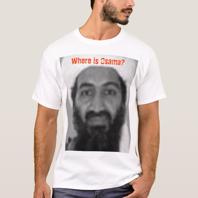 Camiseta Donde está Osama (Anverso)
