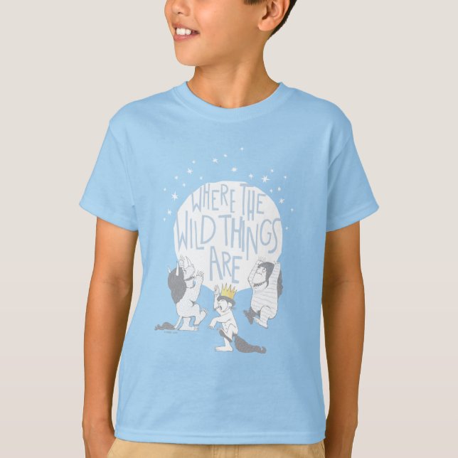 Camiseta Donde están las cosas salvajes | Luna y estrellas (Anverso)