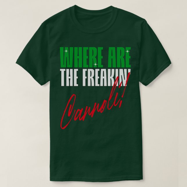 Camiseta ¿Dónde están los frikis cannoli, la esla italiana  (Diseño del anverso)