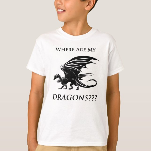 Camiseta ¿Dónde están mis dragones??? (Anverso)