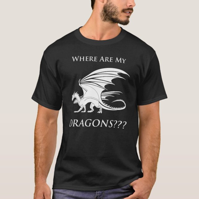 Camiseta ¿Dónde están mis dragones??? (Anverso)