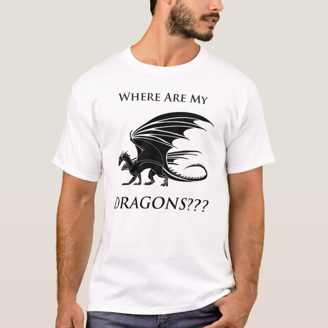 Camiseta ¿Dónde están mis dragones??? (Anverso)