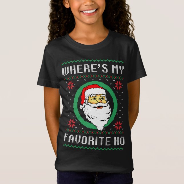 Camiseta ¿Dónde están mis Navidades favoritos de Ho Santa U (Anverso)