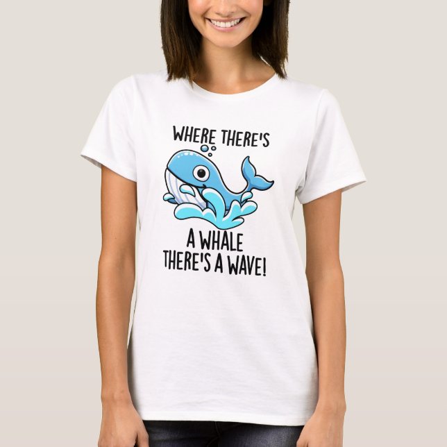 Camiseta Donde hay una ballena hay un animal divertido (Anverso)