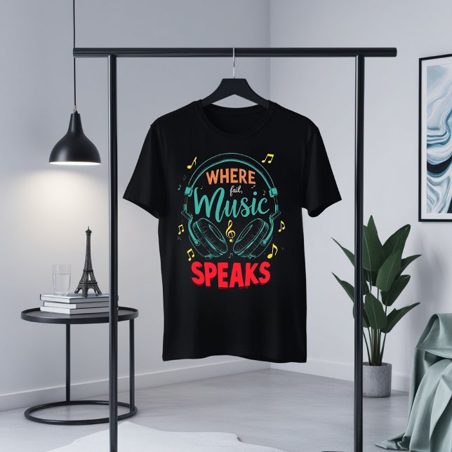 Camiseta Donde la música habla té gráfico (Subido por el creador)