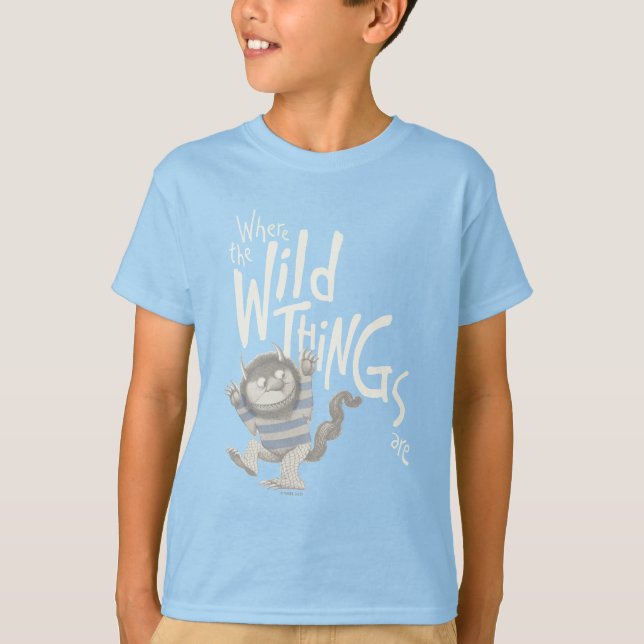 Camiseta Donde las cosas salvajes - Azul (Anverso)